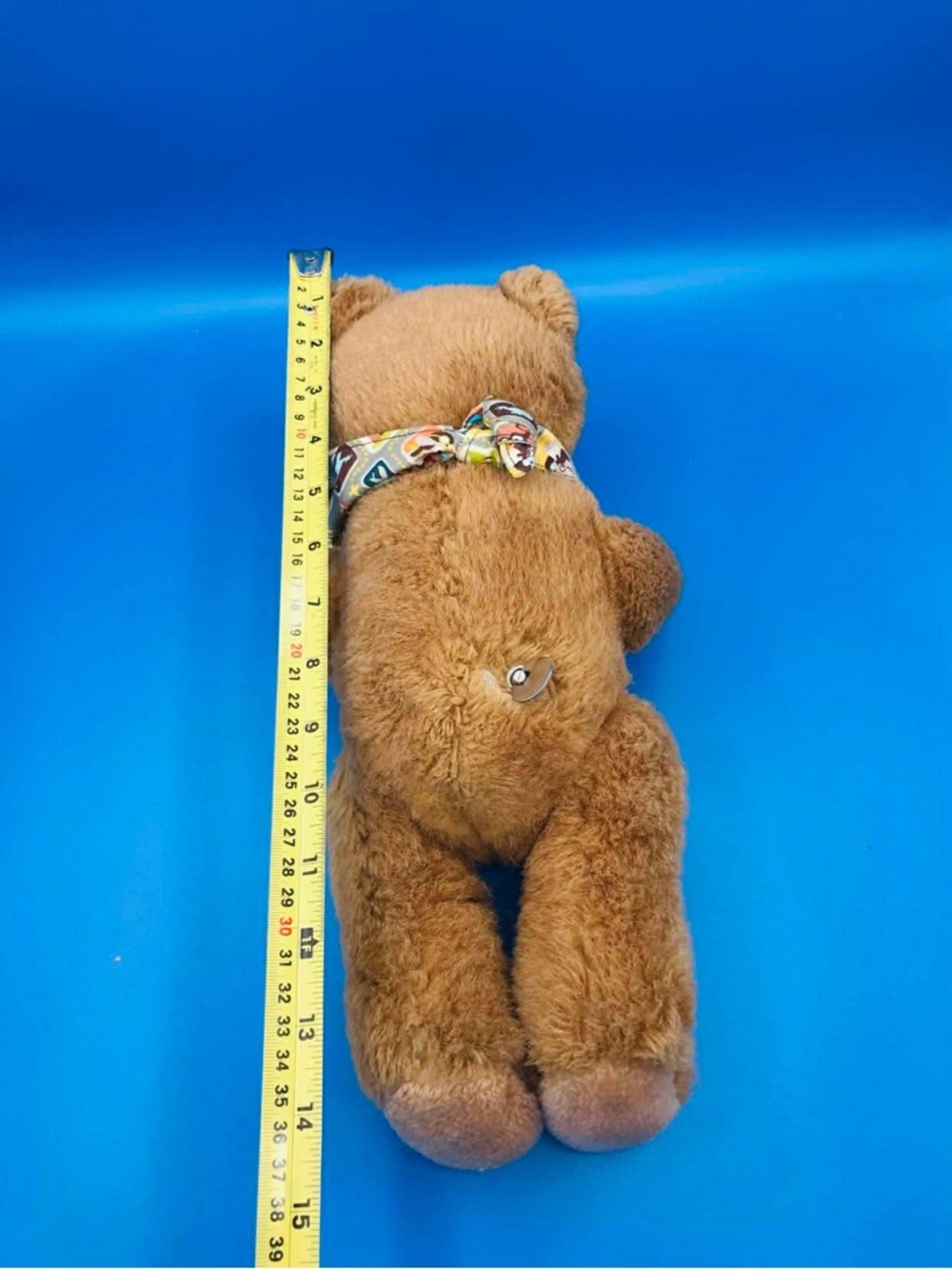 80’s - 90s Musical Teddy Bear – 14" Jointed & Poseable – Working Wind-Up-Vintage - Picture 9 of 9
